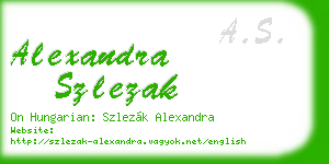 alexandra szlezak business card